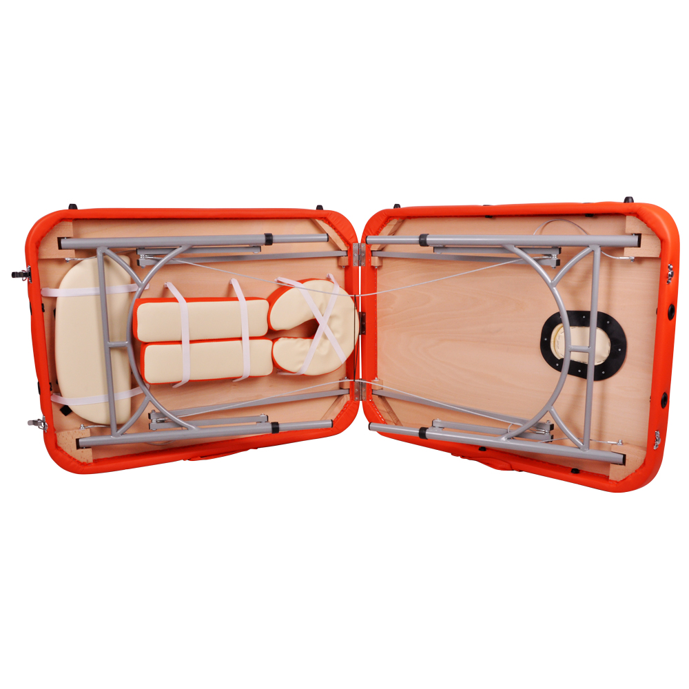 Masážní stůl inSPORTline Tamati 2-dílný hliníkový hnědá - Obrázek 7