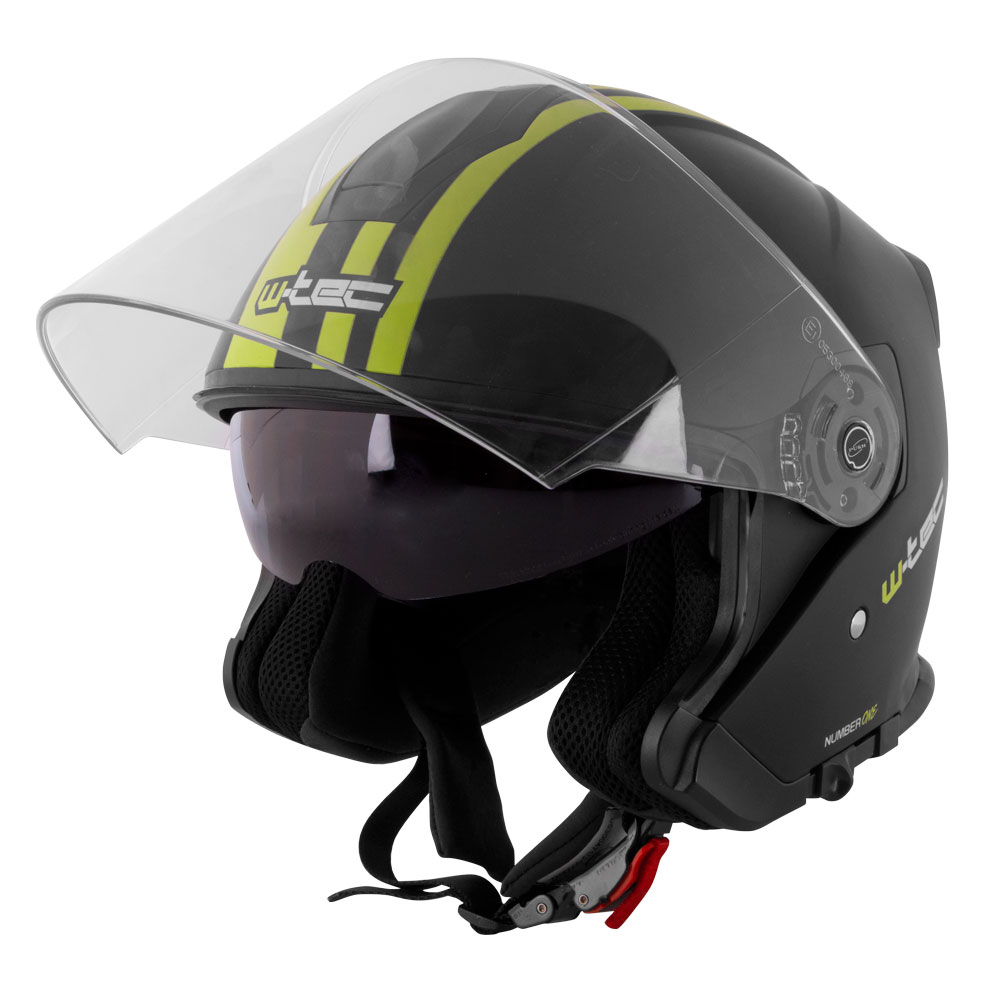 Levně Moto helma W-TEC V586 černo-zelená S (55-56)