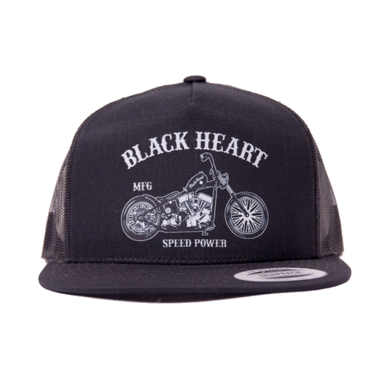 Kšiltovka BLACK HEART Bobber BLK Trucker  černá - černá