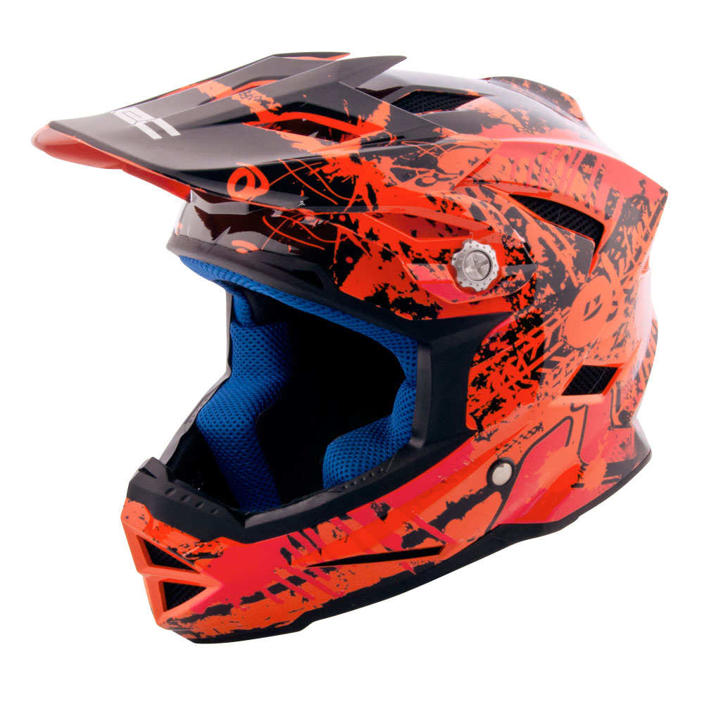 Dětská downhill přilba W-TEC AP-42 oranžovo-červená - XXL (55-56)