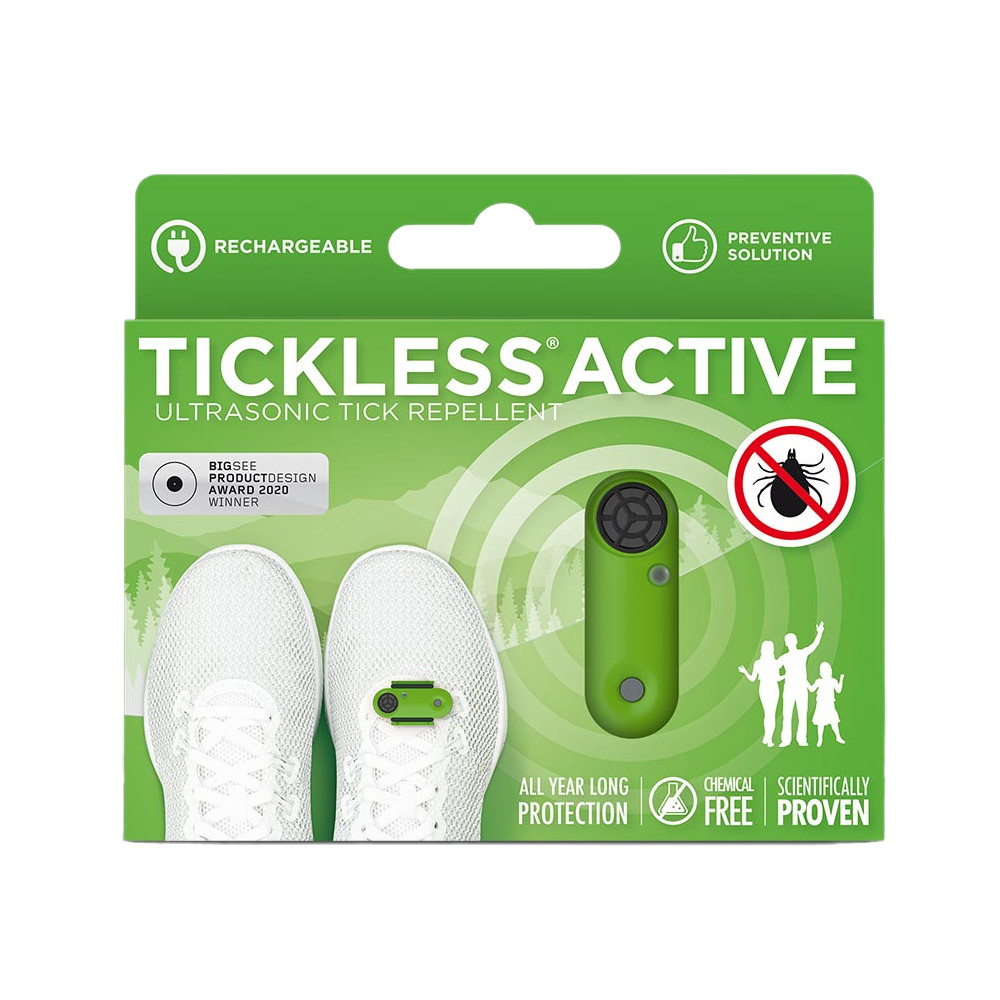 Ultrazvukový repelent proti klíšťatům Tickless Active pro sportovce Green