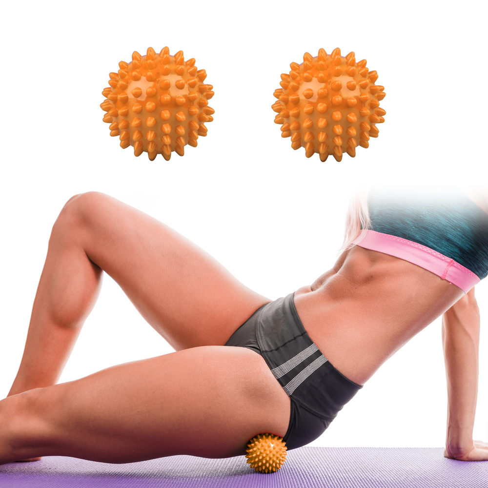 Masážní míček inSPORTline Supaiku 2ks - oranžová