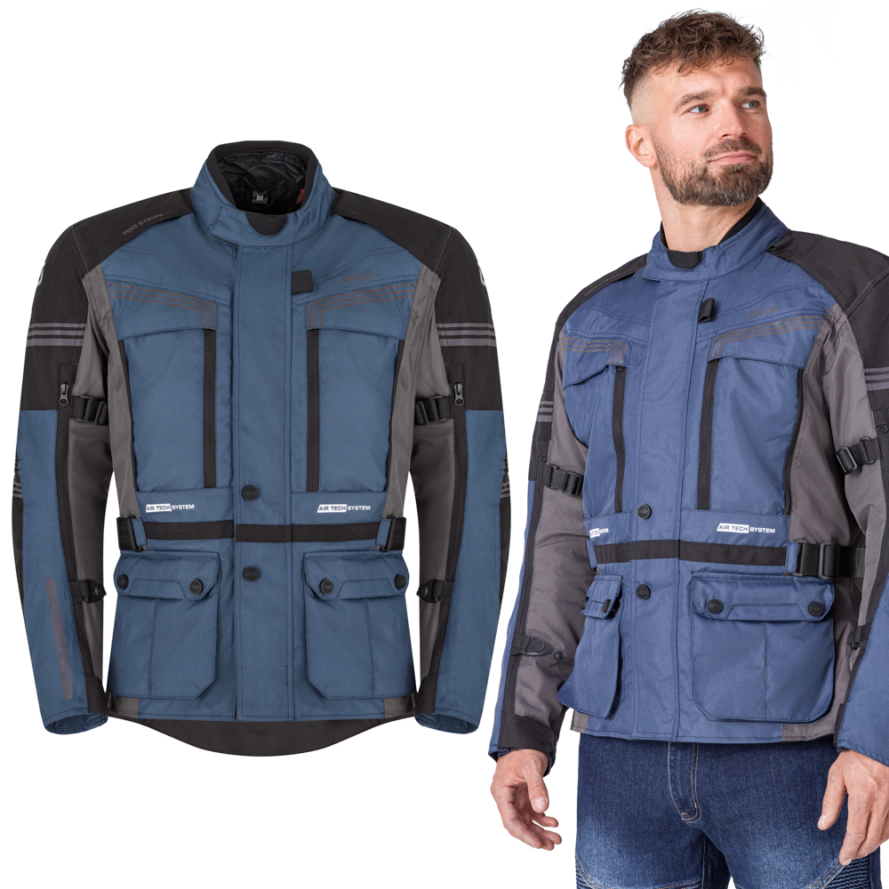 Pánská touringová moto bunda BOS Maximum Blue M