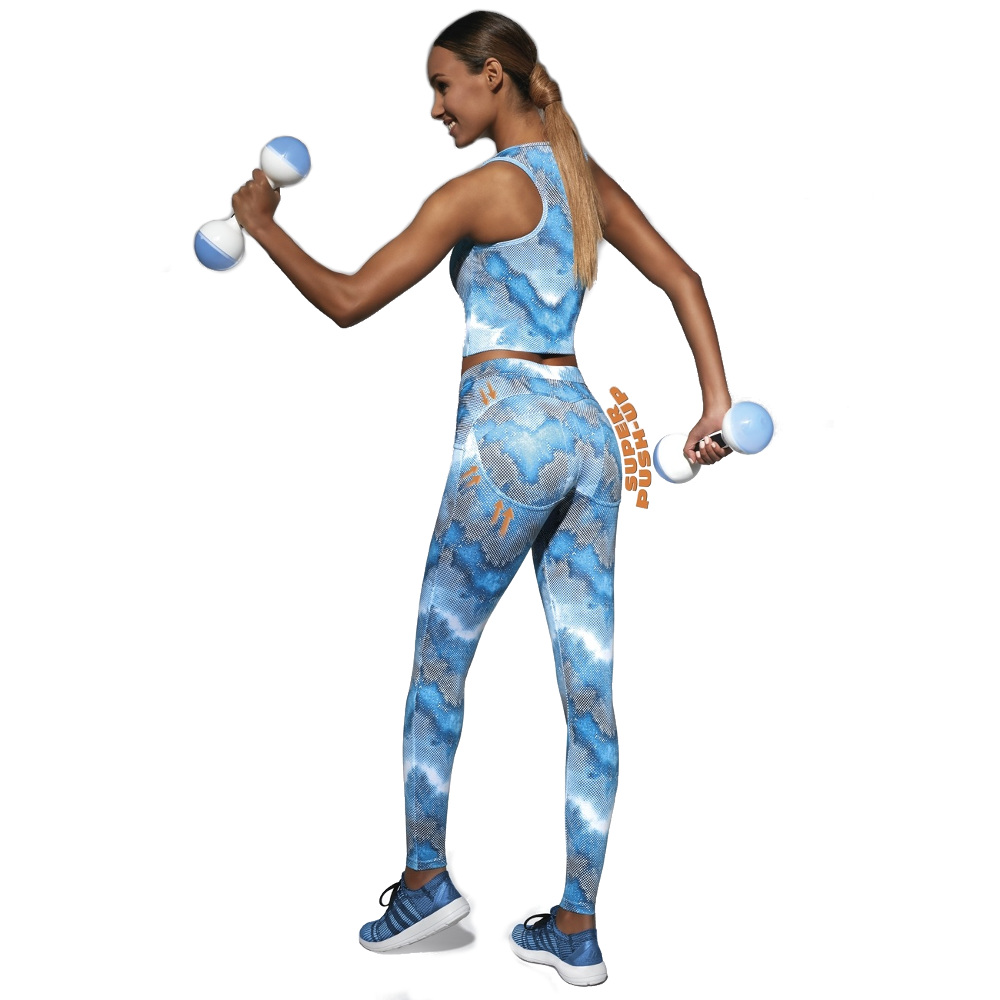 Dámské sportovní push-up legíny BAS BLACK Energy modrá XL - Obrázek 3