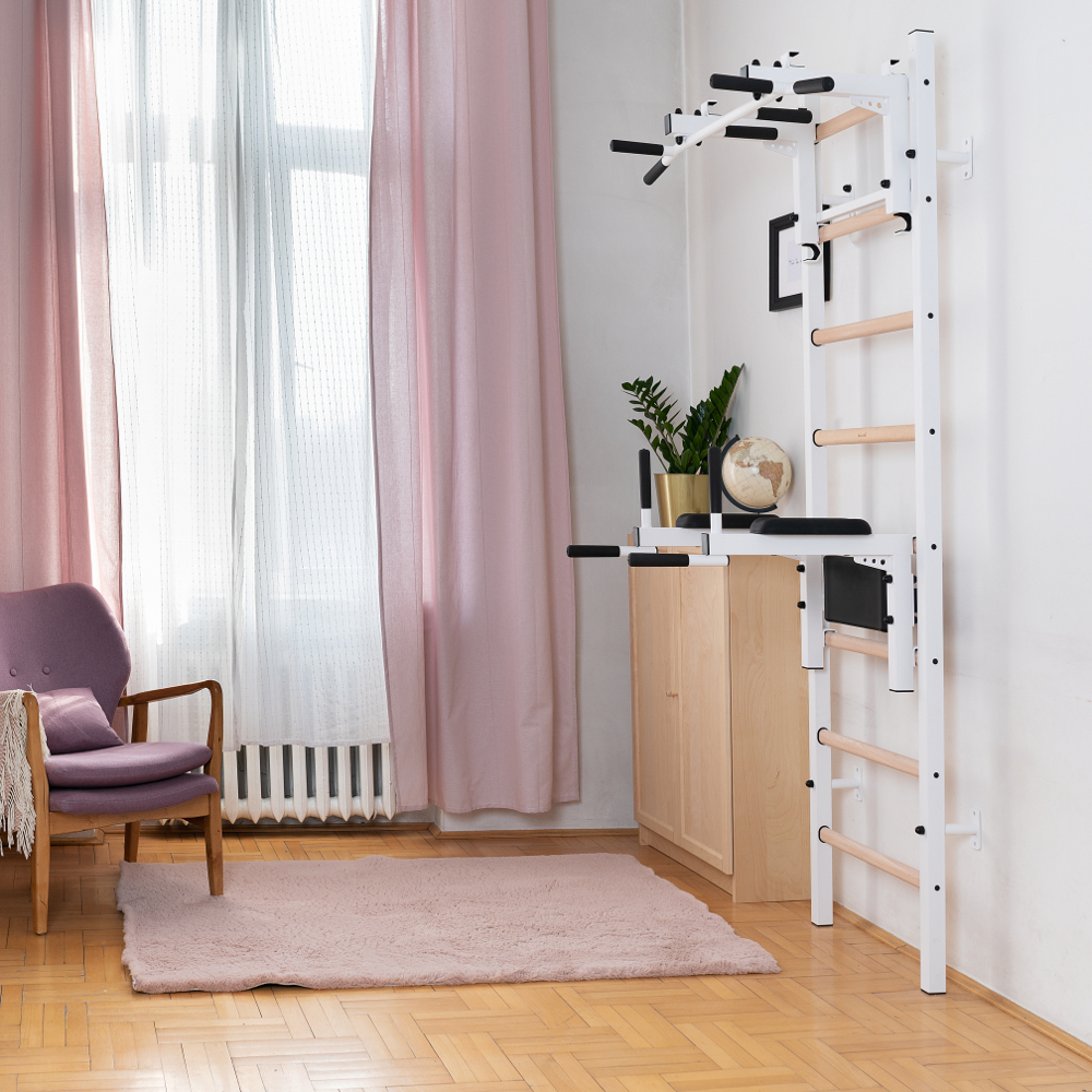 Žebřiny s hrazdou a bradly BenchK 232W 230x67 cm - Obrázek 3