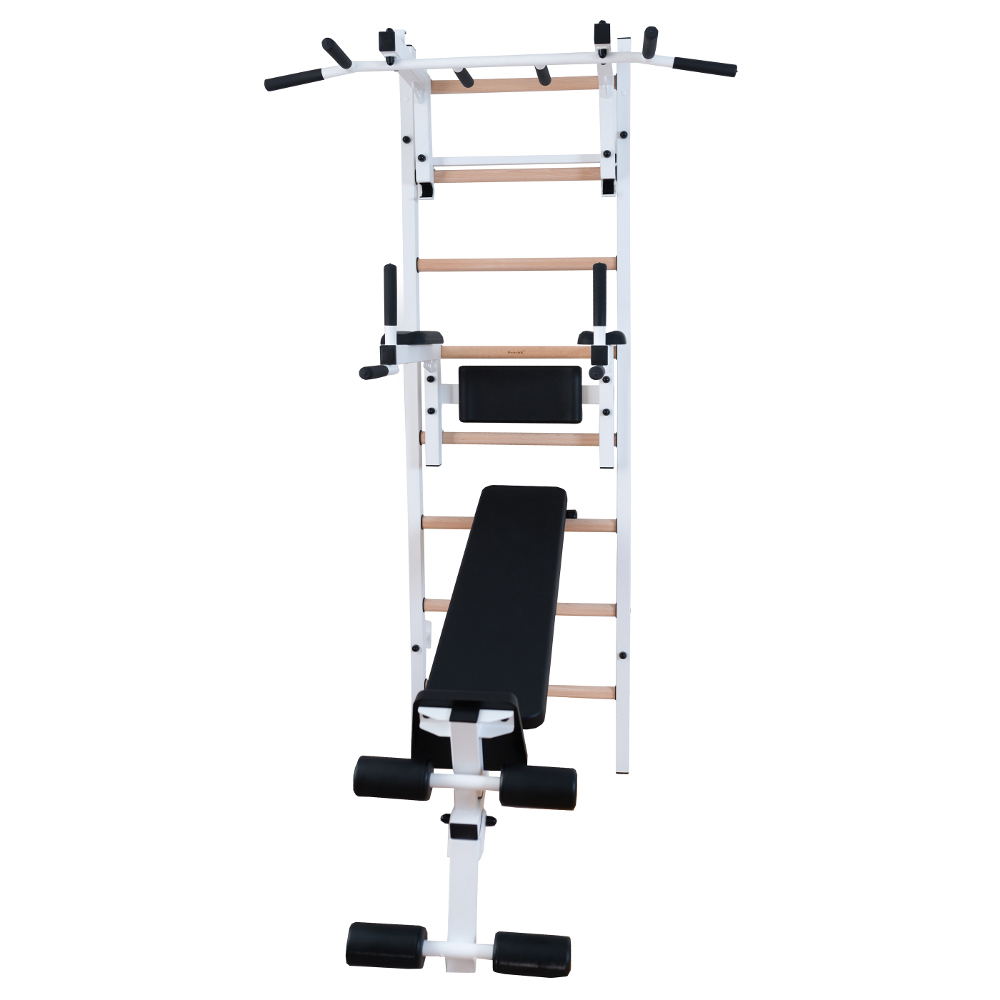 Žebřiny s hrazdou, bradly a lavicí BenchK 233W 230x67 cm - Obrázek 3