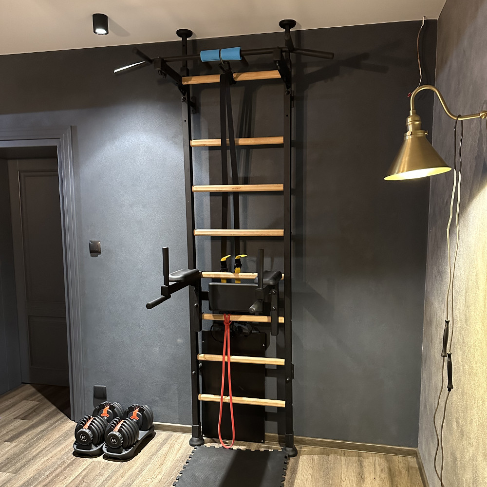 Žebřiny s hrazdou a bradly BenchK 522B 240x67 cm - Obrázek 4