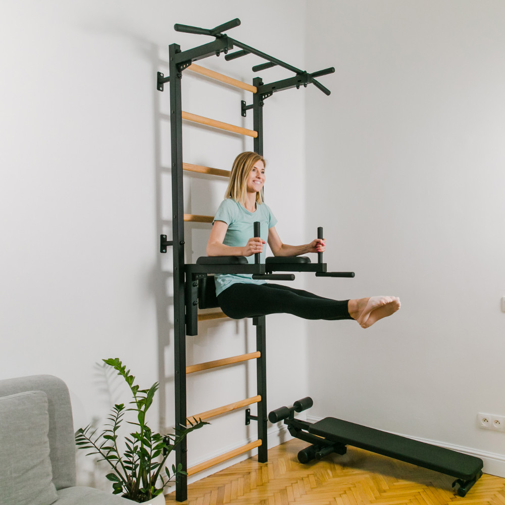 Žebřiny s hrazdou a bradly BenchK 722B 240x67 cm - Obrázek 4