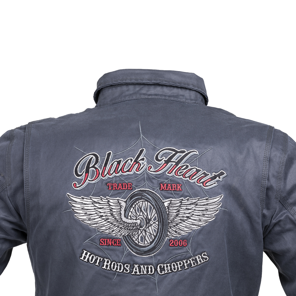 Voskovaná košile W-TEC Black Heart Ramon modrá L - Obrázek 7