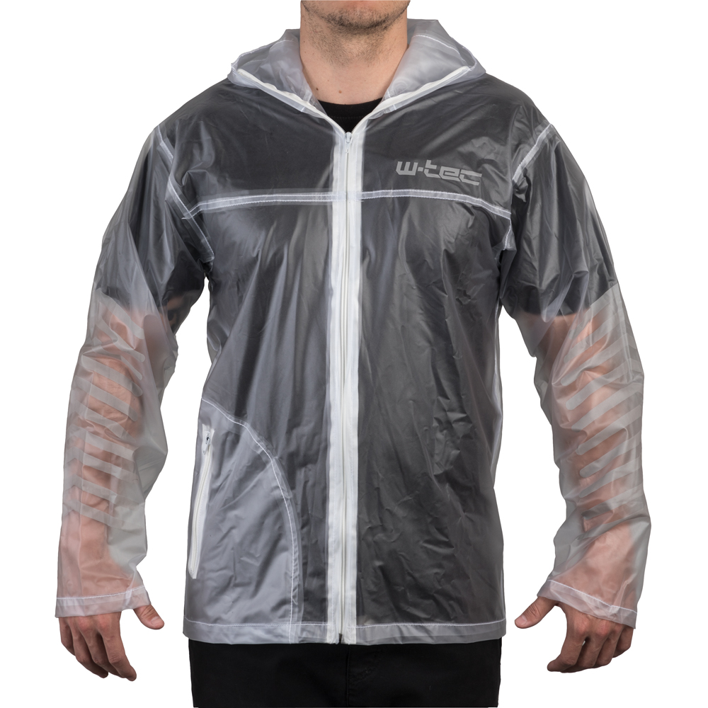 Moto pláštěnka W-TEC Lighty transparentní - 3XL