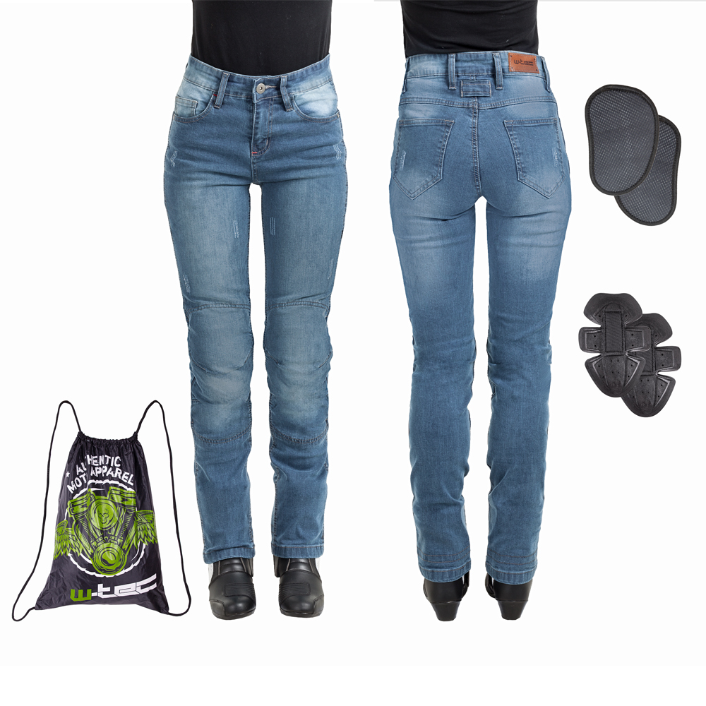 Dámské moto jeansy W-TEC Panimali  modrá  3XL - modrá