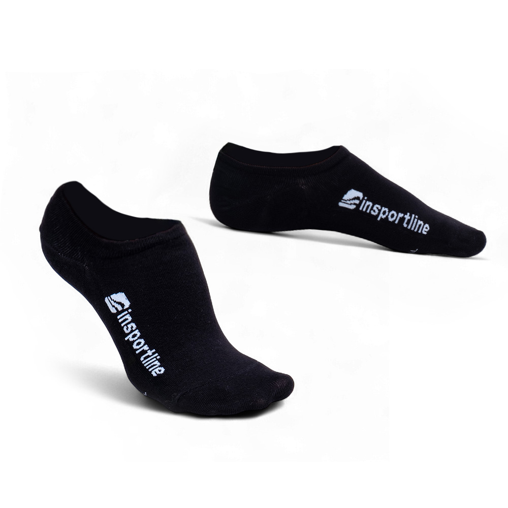 Bambusové neviditelné ponožky inSPORTline Silvatic Noshow AG+ antibakteriální - 3 páry černá 43-45 - Obrázek 3