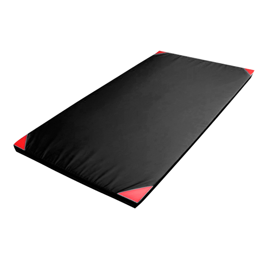 Levně Protiskluzová gymnastická žíněnka inSPORTline Anskida T120 200x120x5 cm černo-modro-červená
