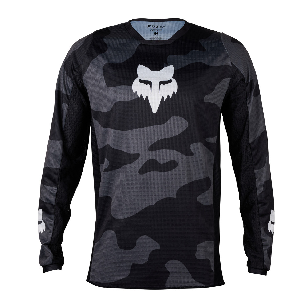 Levně Motokrosový cyklo dres FOX 180 Bnkr Jersey Black Camo XL