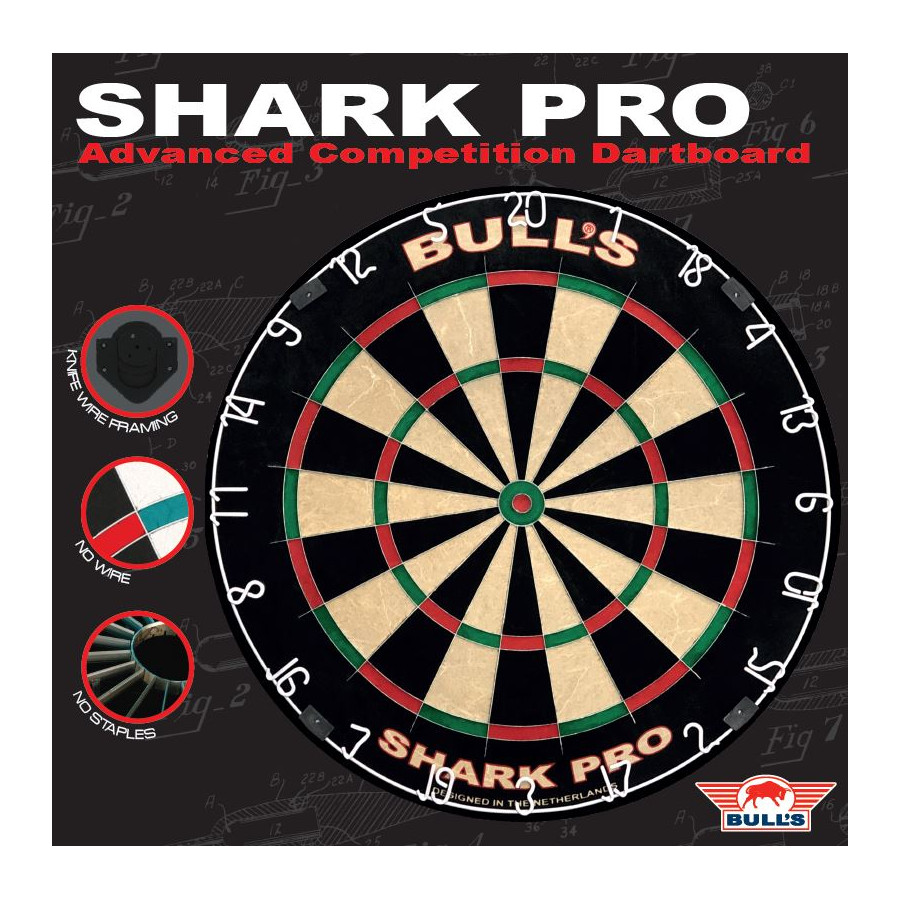 Sisalový terč na šipky Bull's Shark Pro - Obrázek 4