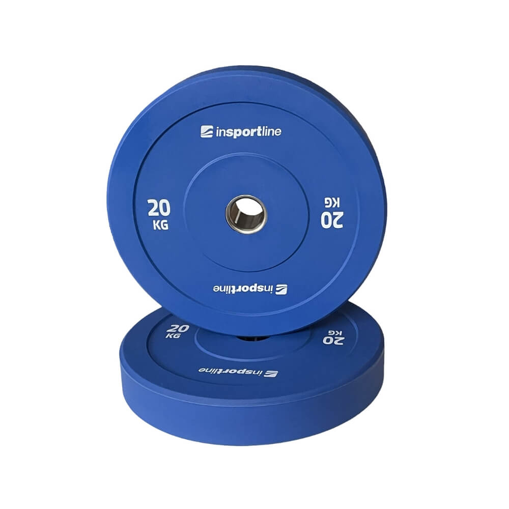 Gumový kotouč inSPORTline Bumper Plate Go 20 kg 50 mm