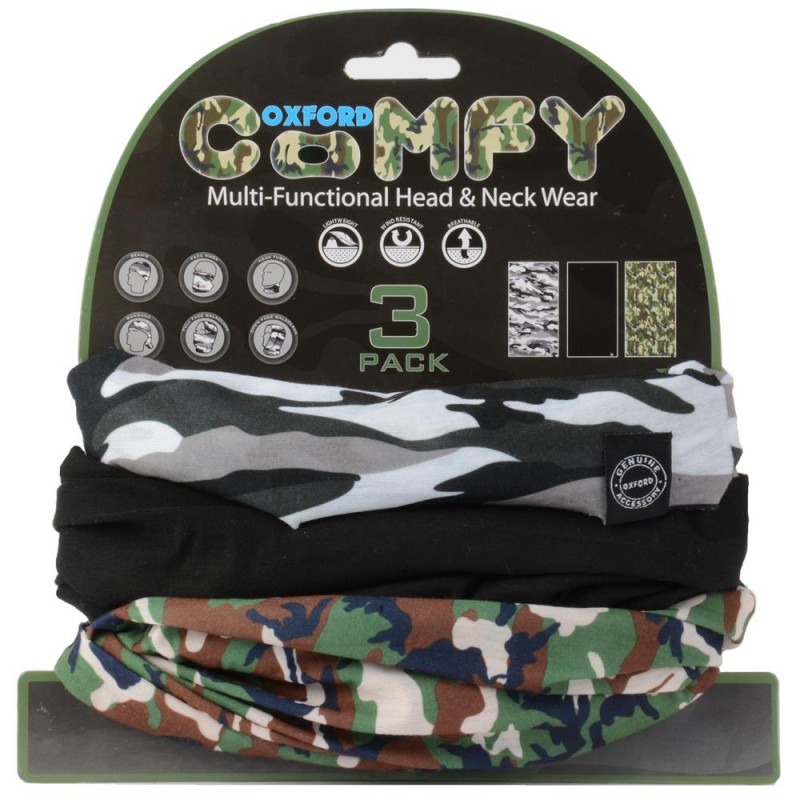 Univerzální multifunkční nákrčník Oxford Comfy 3-pack  camo - camo