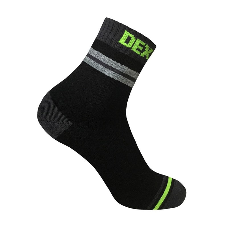 Nepromokavé ponožky DexShell Pro Visibility Grey Stripe - L