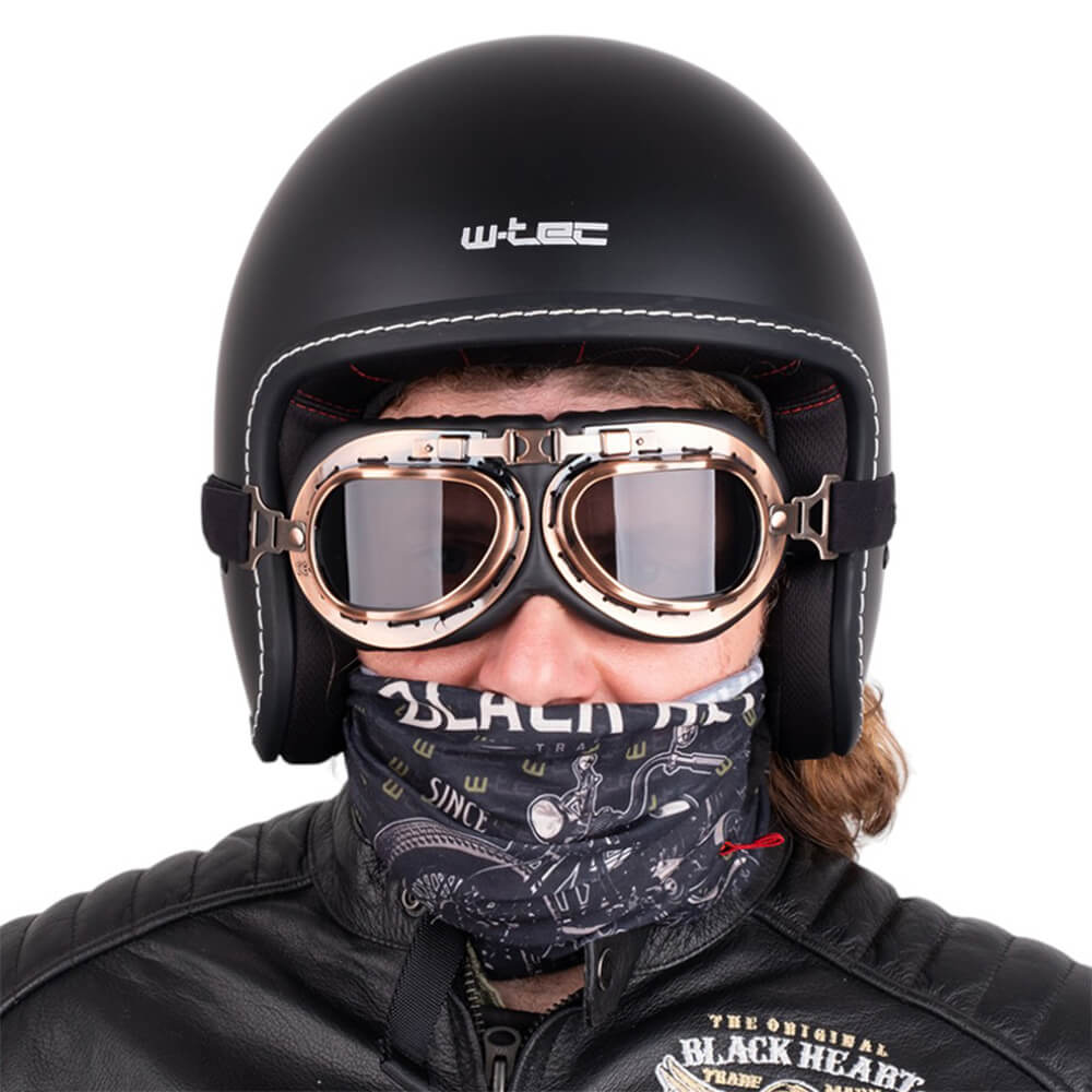 Chopper přilba W-TEC Badachos matně černá S (55-56) - Obrázek 6