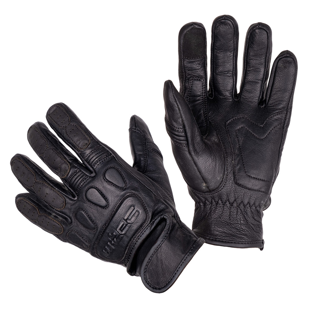 Kožené moto rukavice W-TEC Cherton II černá S