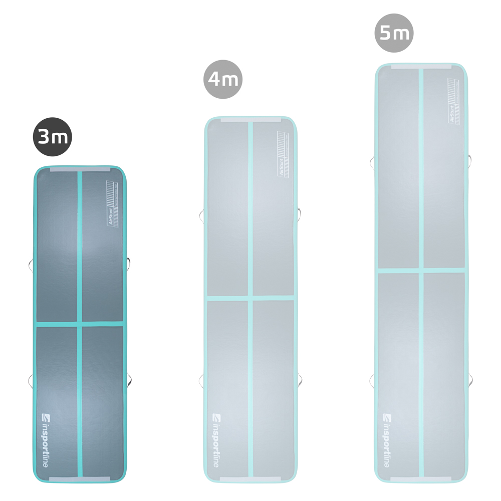 Airtrack inSPORTline Airstunt 300x100x10 cm šedá - Obrázek 3