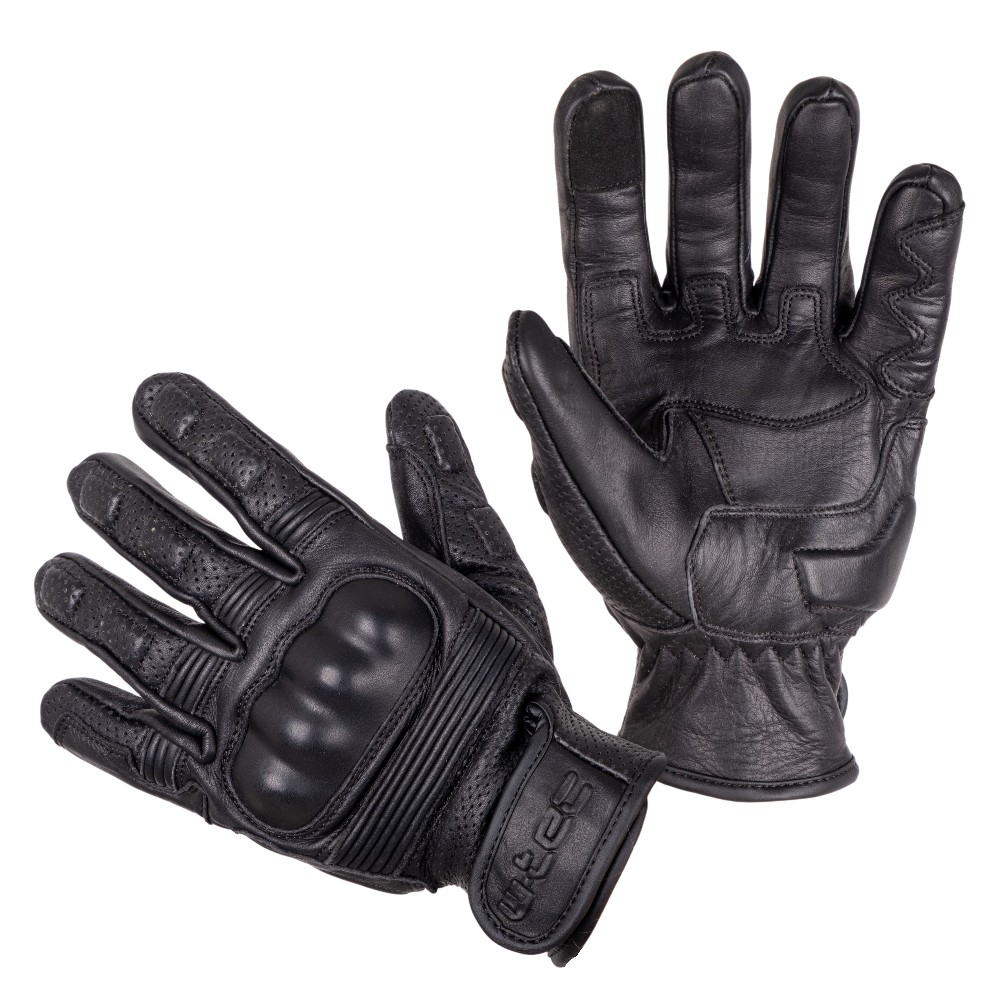 Kožené moto rukavice W-TEC Clascado černá L