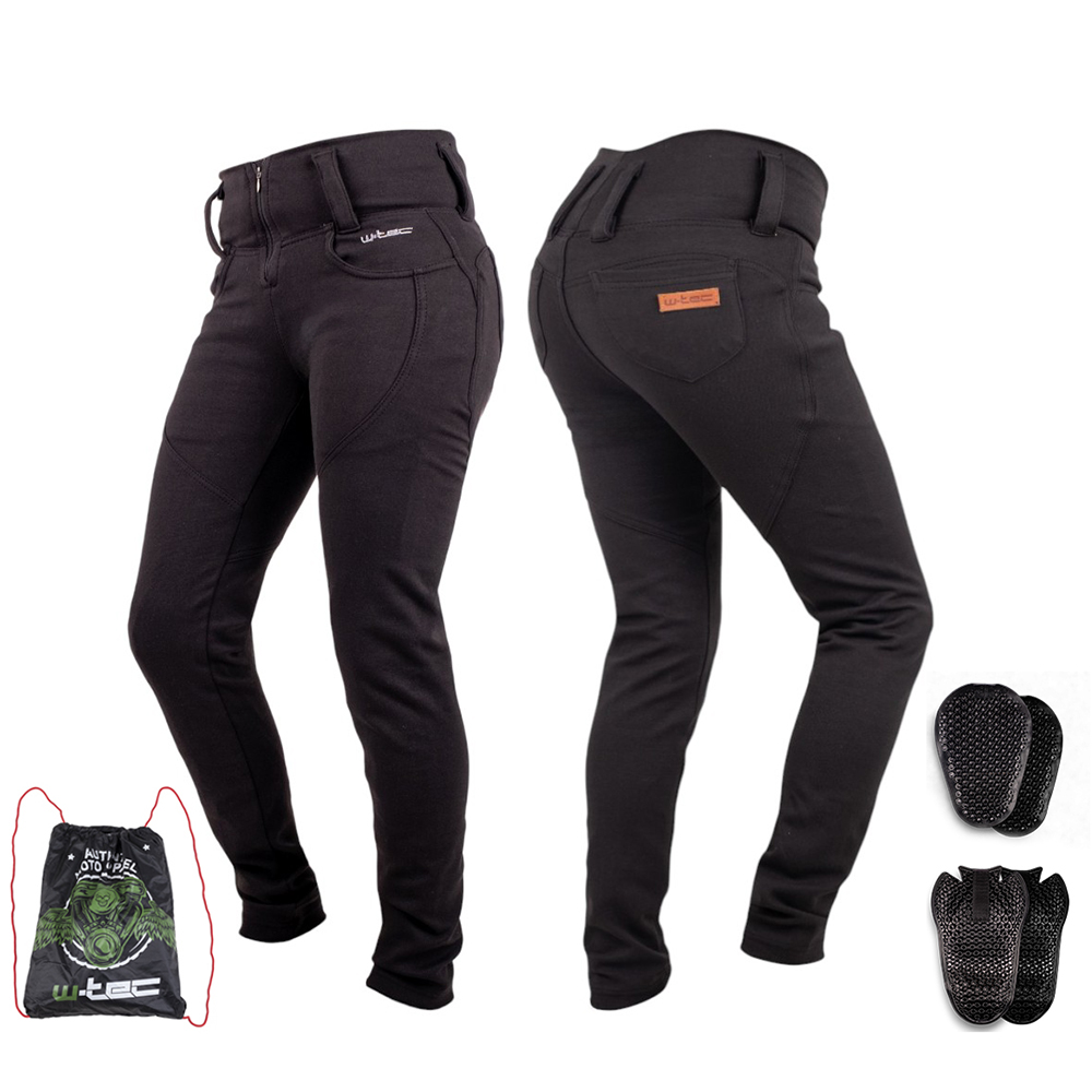 Dámské moto legíny W-TEC Nombutta s aramidem  černá  M