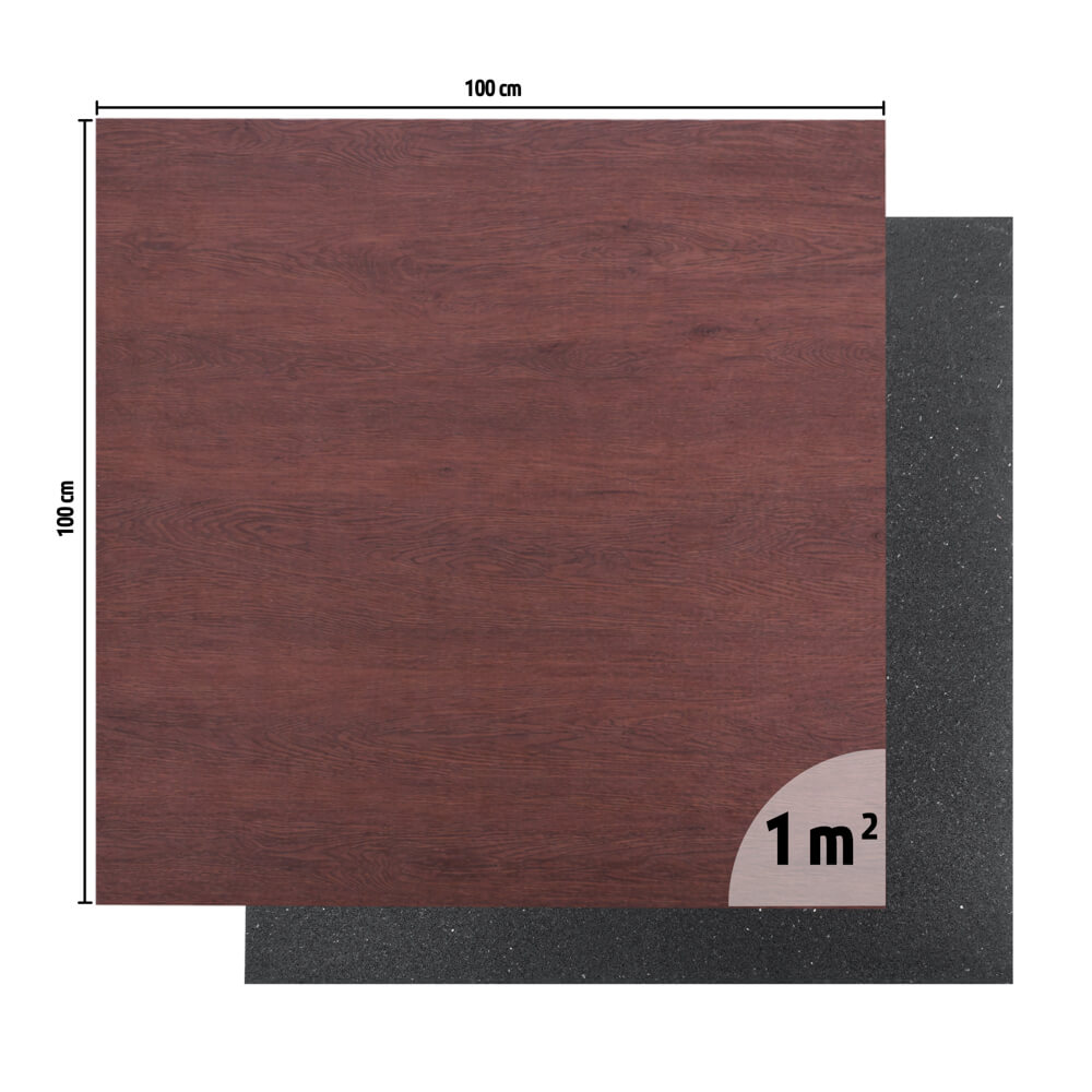 Zátěžová podložka inSPORTline Luxteko Flat 100x100x1,5 cm dřevo