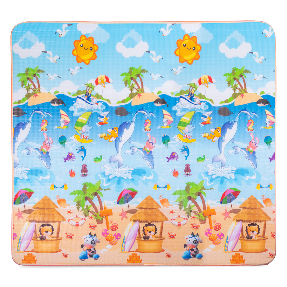 Rolovatelná dětská podložka inSPORTline Lhotino 200x180x1,5 cm Puzzle/Moře (obrázek 6)
