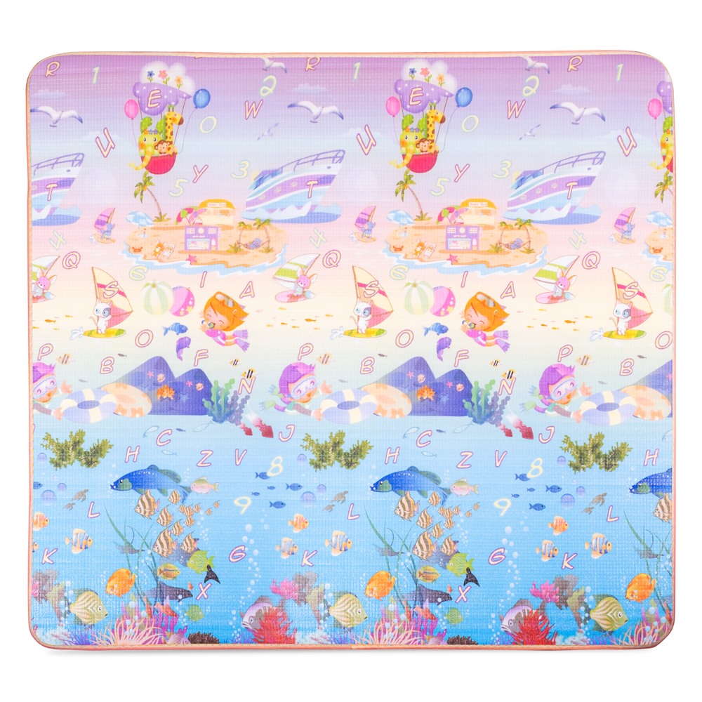 Rolovatelná dětská podložka inSPORTline Lhotino 200x180x1,5 cm Puzzle/Moře (obrázek 8)