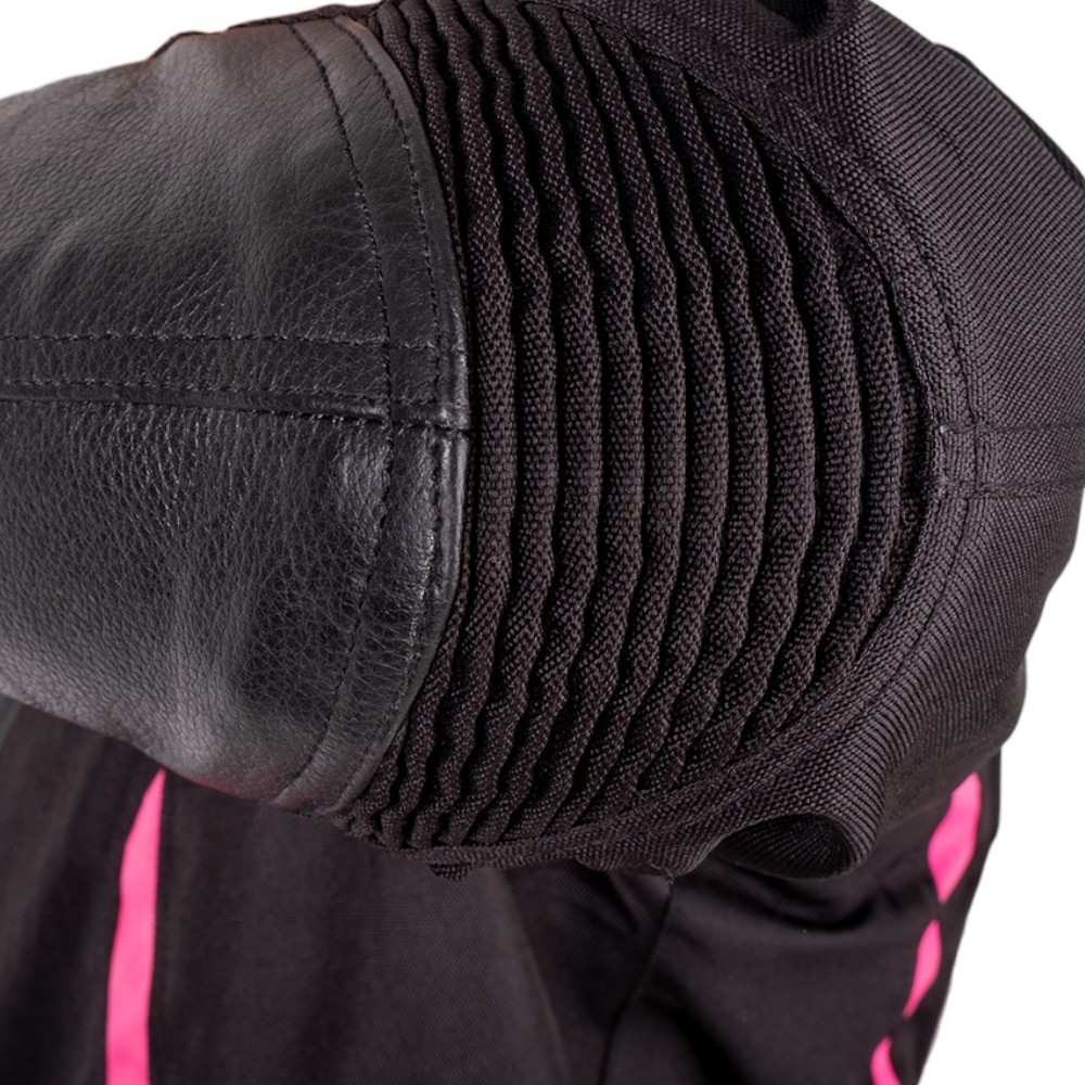 Dámská moto bunda W-TEC Durmana černo-růžová L (obrázek 7)