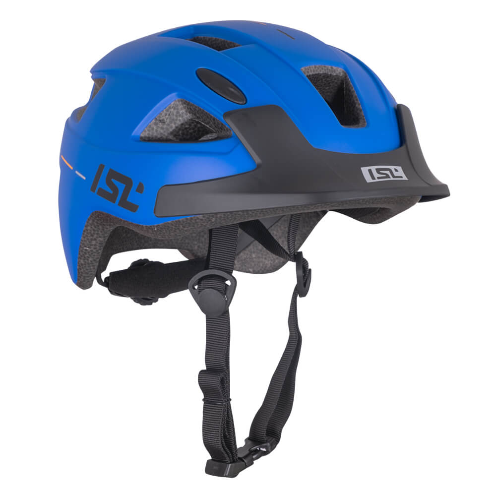 Dětská cyklo přilba s LED světlem ISL Lumiro Racer Blue S (51-56)