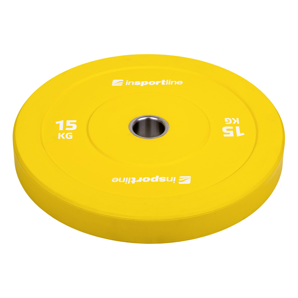 Gumový kotouč inSPORTline Bumper Plate Go 15 kg 50 mm