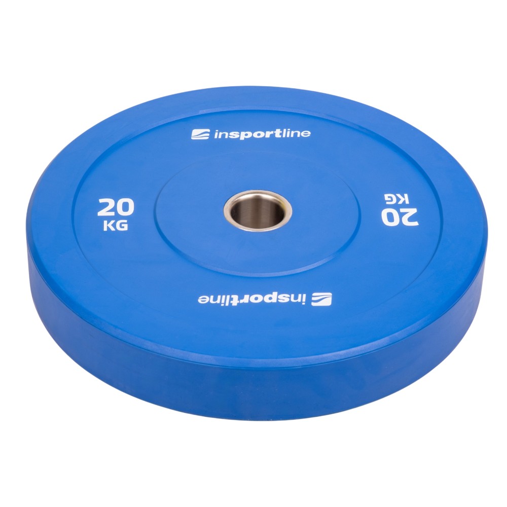 Gumový kotouč inSPORTline Bumper Plate Go 20 kg 50 mm