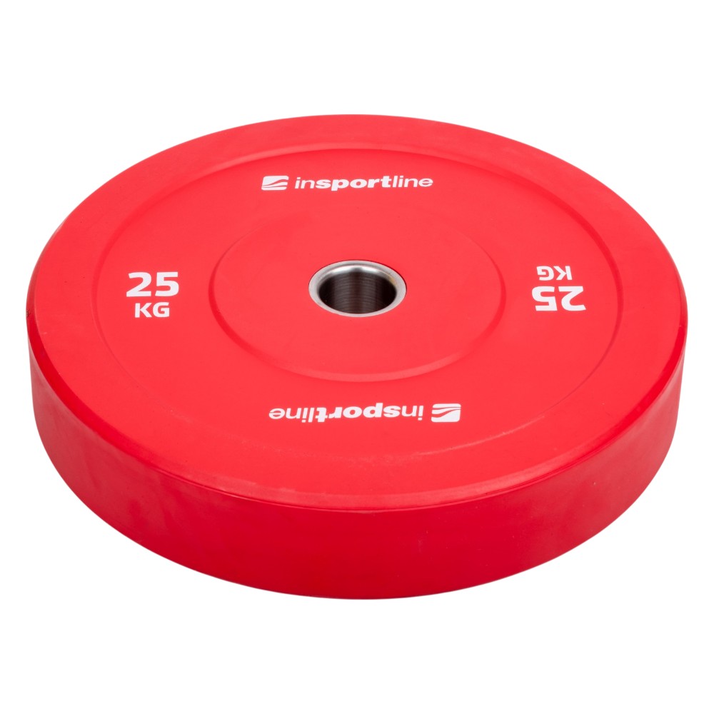 Gumový kotouč inSPORTline Bumper Plate Go 25 kg 50 mm