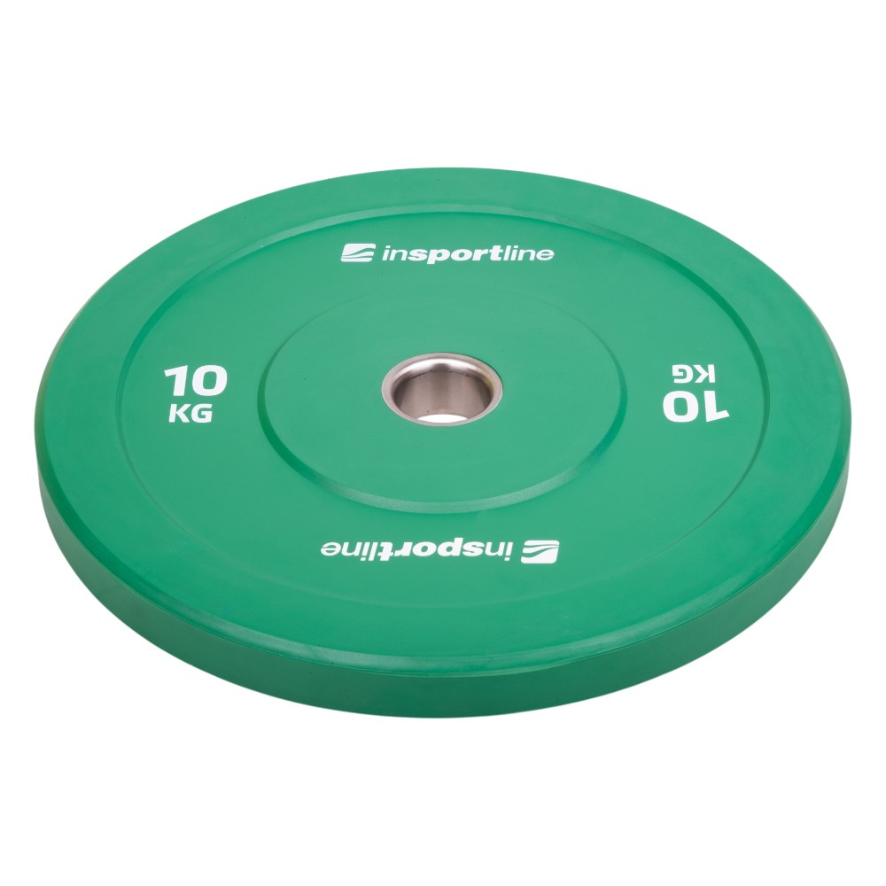 Gumový kotouč inSPORTline Bumper Plate Go 10 kg 50 mm