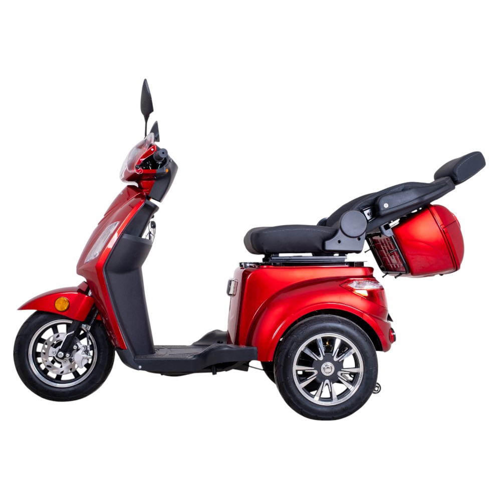 Elektrický tříkolový vozík inSPORTline Zorica Deluxe s elektromagnetickou brzdou červená (obrázek 5)