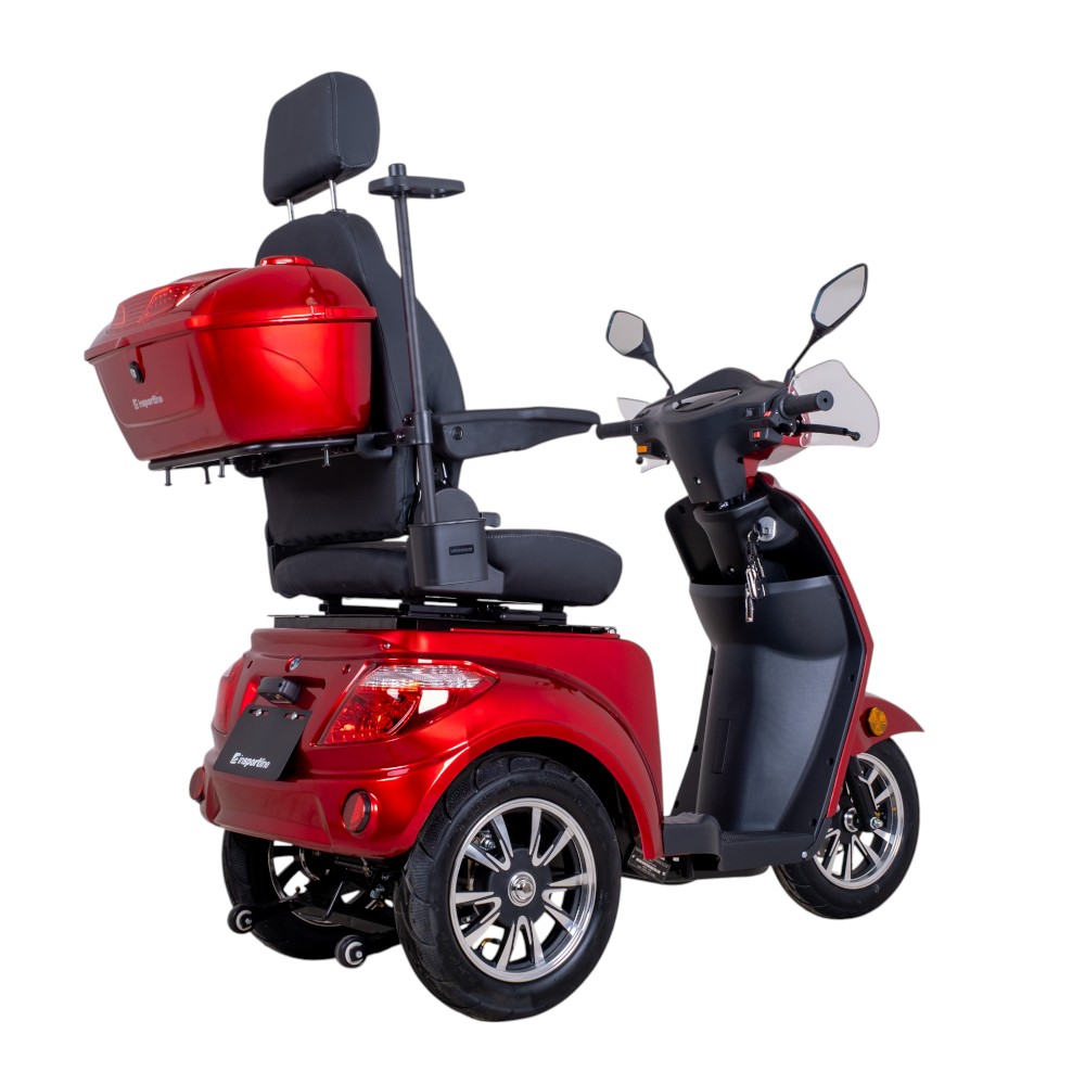 Elektrický tříkolový vozík inSPORTline Zorica Deluxe s elektromagnetickou brzdou červená (obrázek 8)