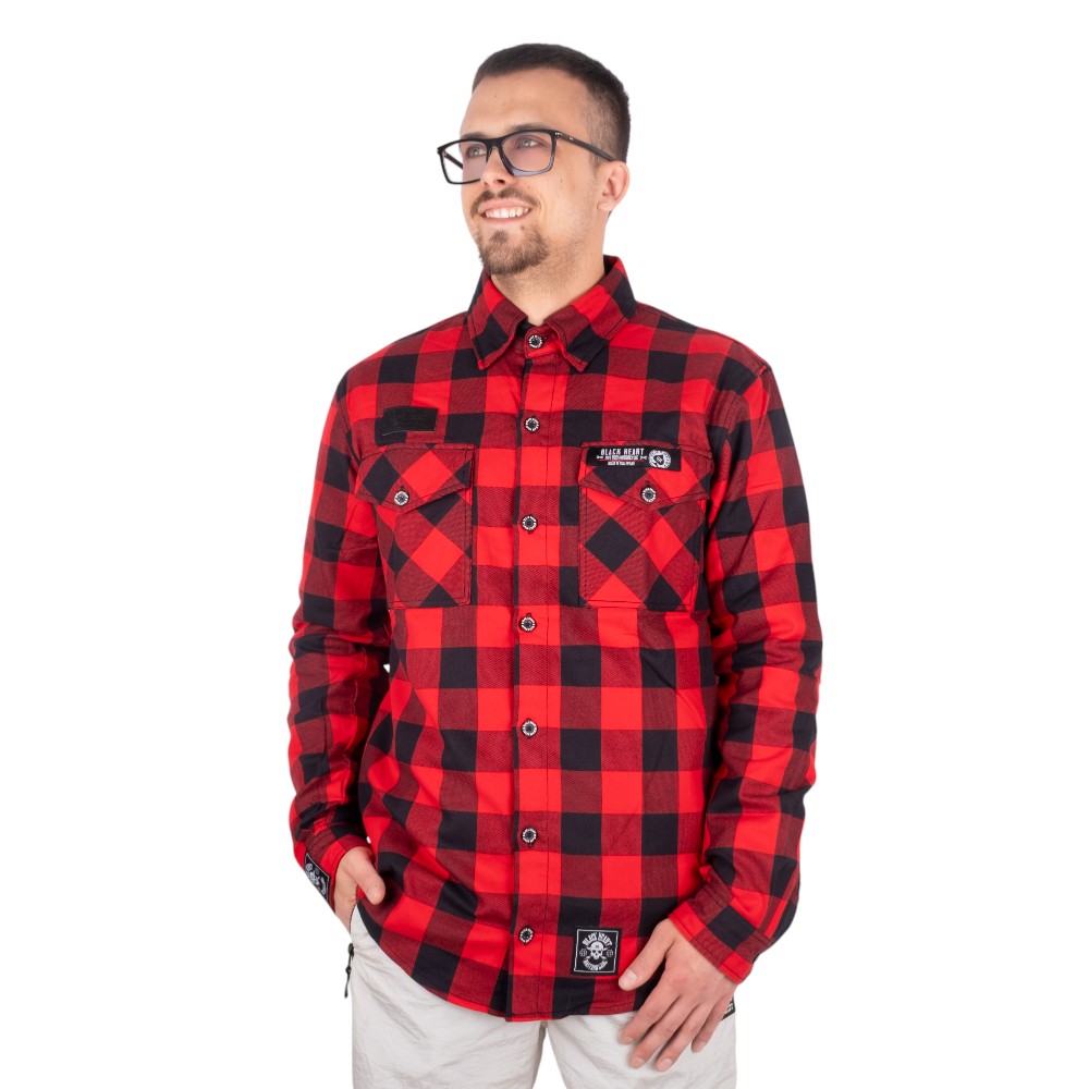 Košile W-TEC Black Heart Respector II černá s červeným pruhem XL - Obrázek 7