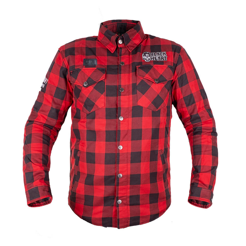 Moto košile W-TEC Black Heart Rattlesneak červeno-černá kostkovaná M