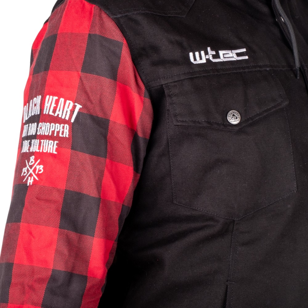 Bunda na chopper W-TEC Black Heart Ruffster černo-červená 3XL - Obrázek 4