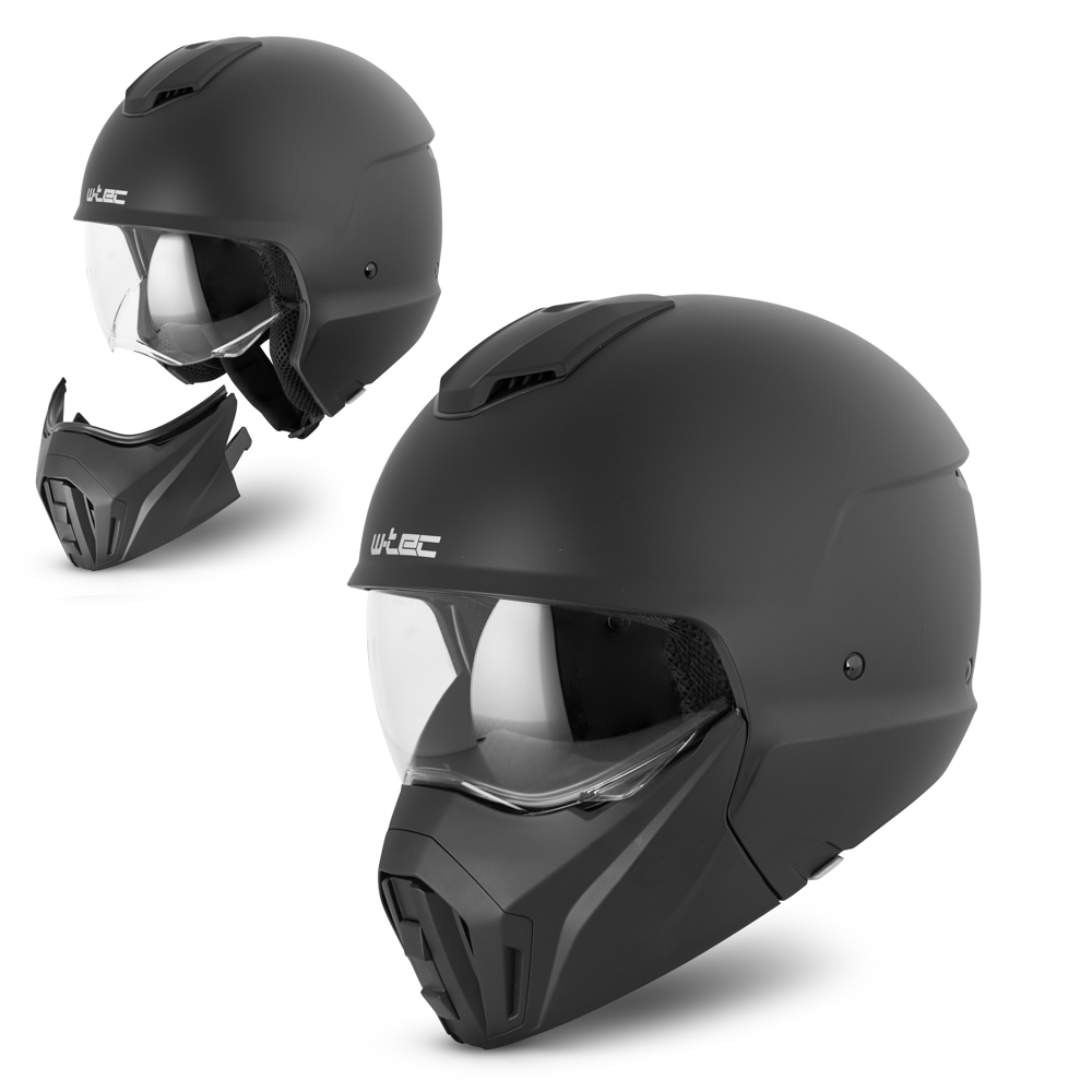 Modulární přilba W-TEC Satalone Black Matt XS (53-54)