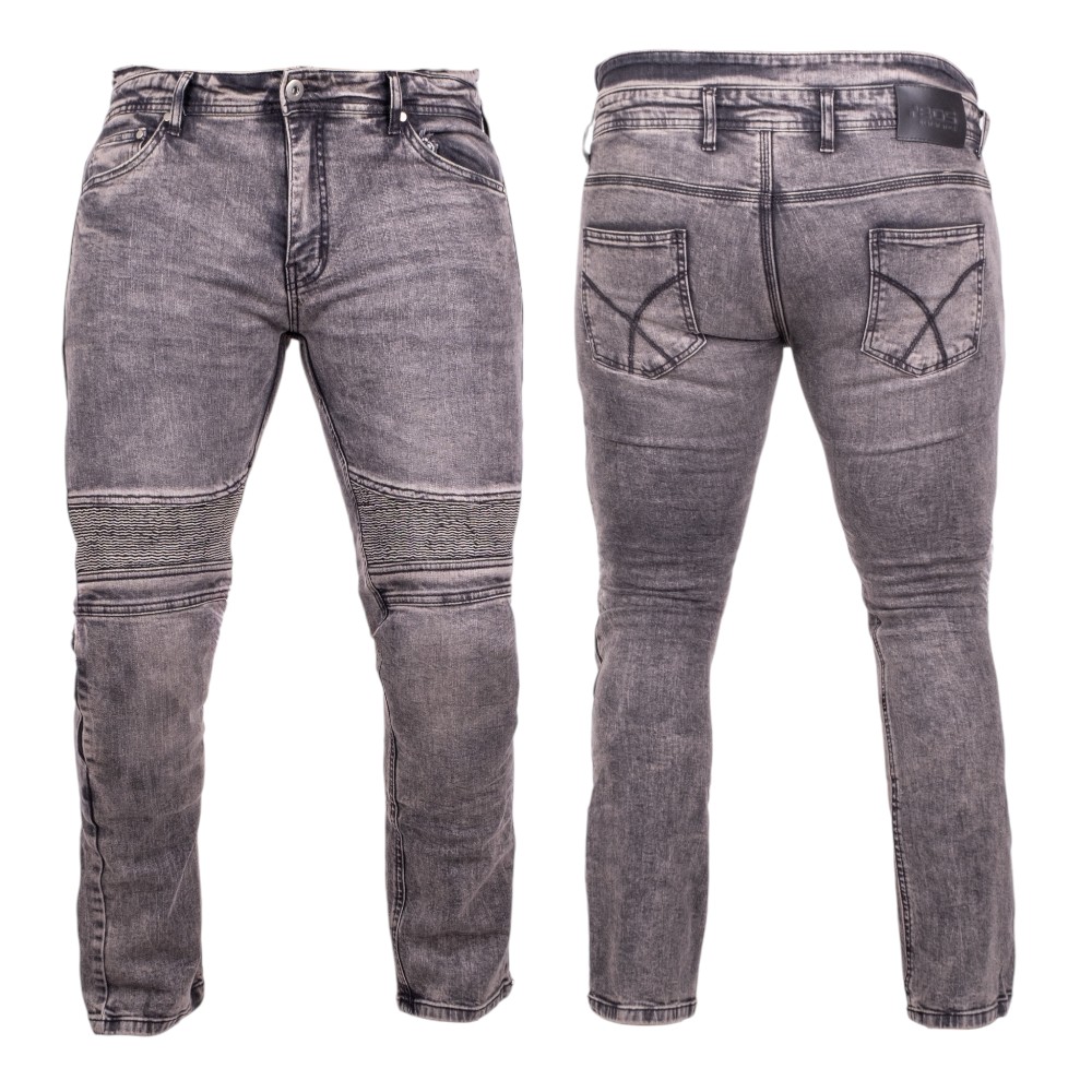 Pánské moto jeansy BOS Micas  Acid Black  32