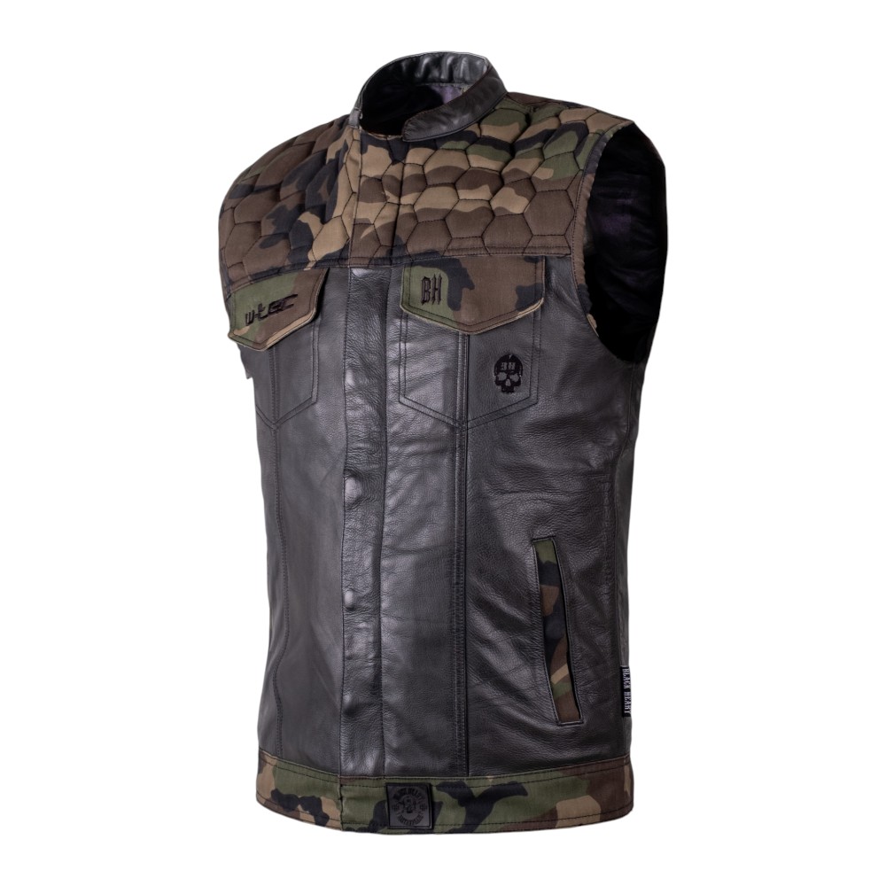 Moto vesta W-TEC Black Heart Regimento tmavě šedá-kamufláž 6XL