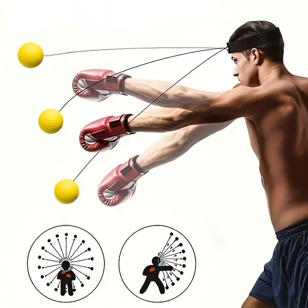 Reflexní boxovací míček na hlavu inSPORTline Respell Light 18g s čelenkou (obrázek 3)