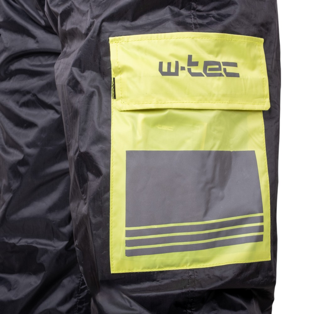Pláštěnkové moto kalhoty W-TEC Colnari černá-fluo zelená 5XL - Obrázek 6