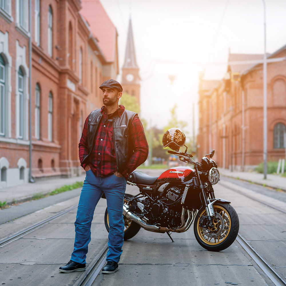 Kožená moto vesta W-TEC Trabacho černá 6XL - Obrázek 4