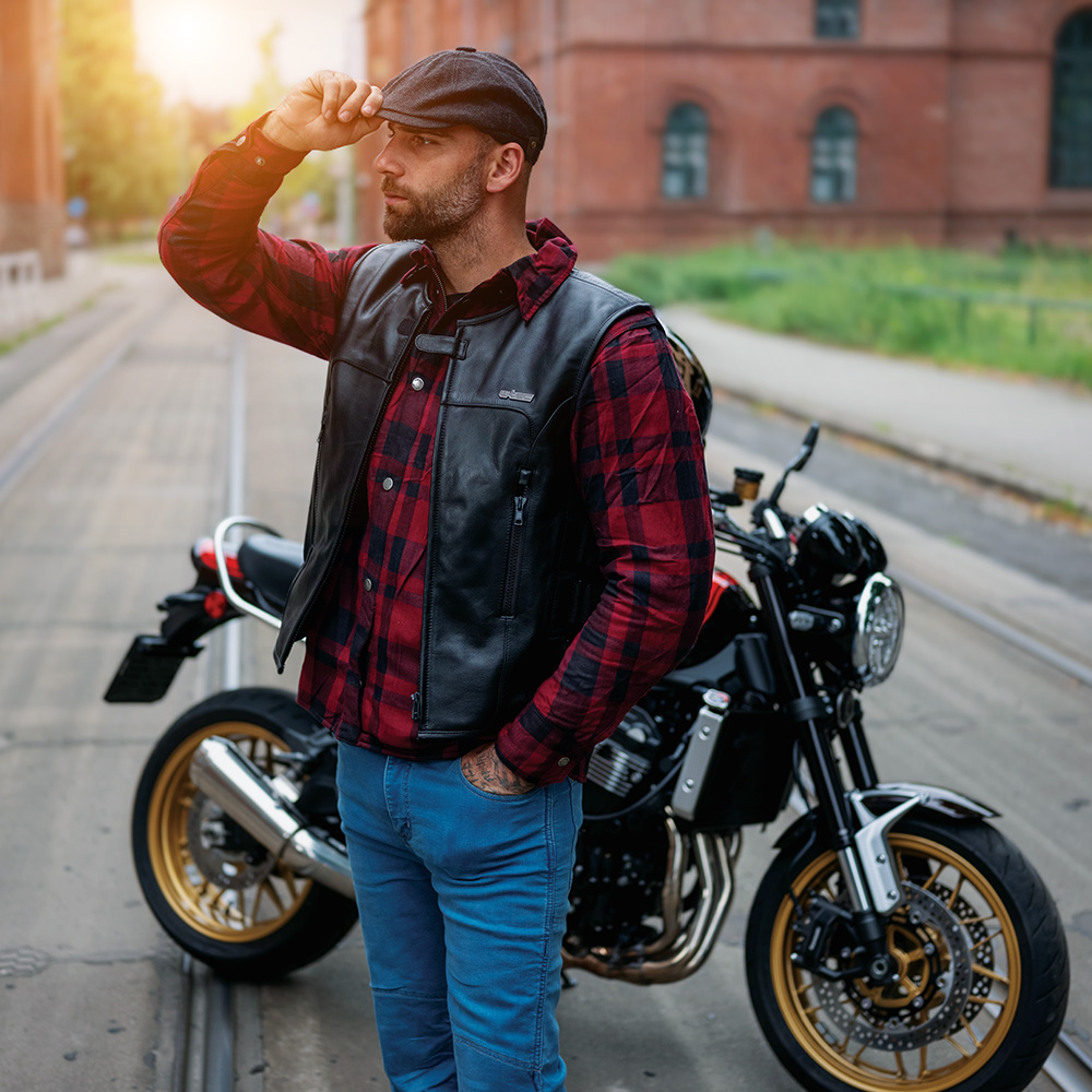 Kožená moto vesta W-TEC Trabacho černá 6XL - Obrázek 5