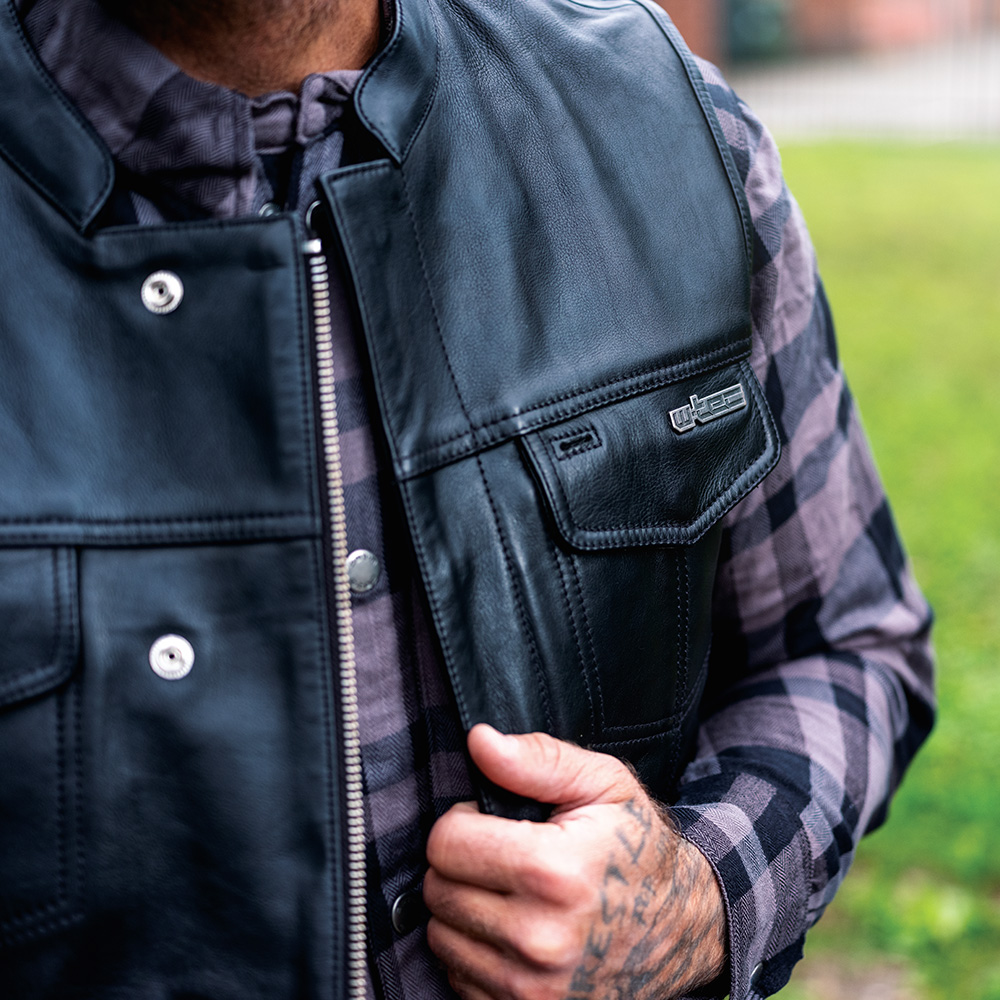 Kožená moto vesta W-TEC Delasola černá 6XL - Obrázek 6