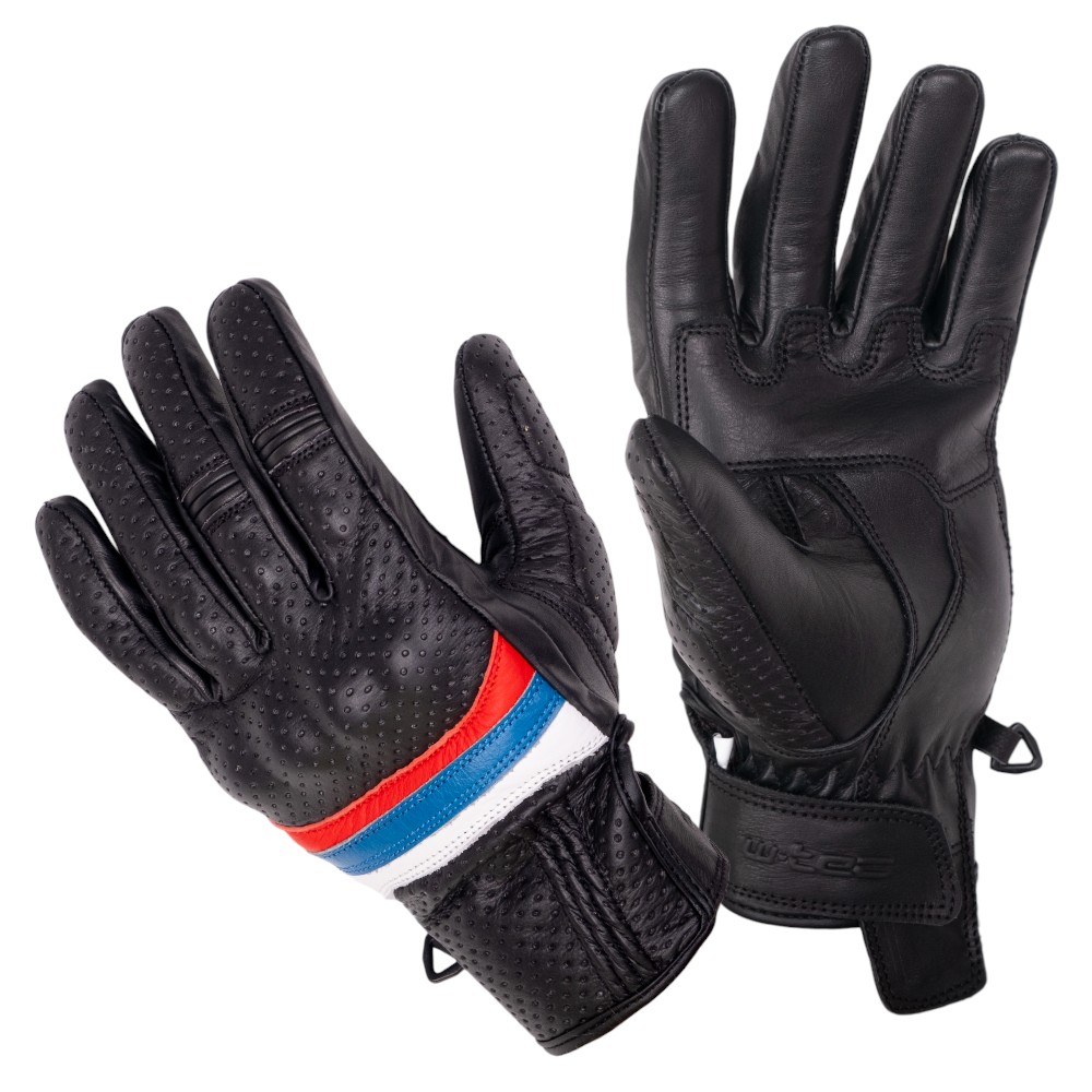 Letní kožené moto rukavice W-TEC Laudero  černá  XL